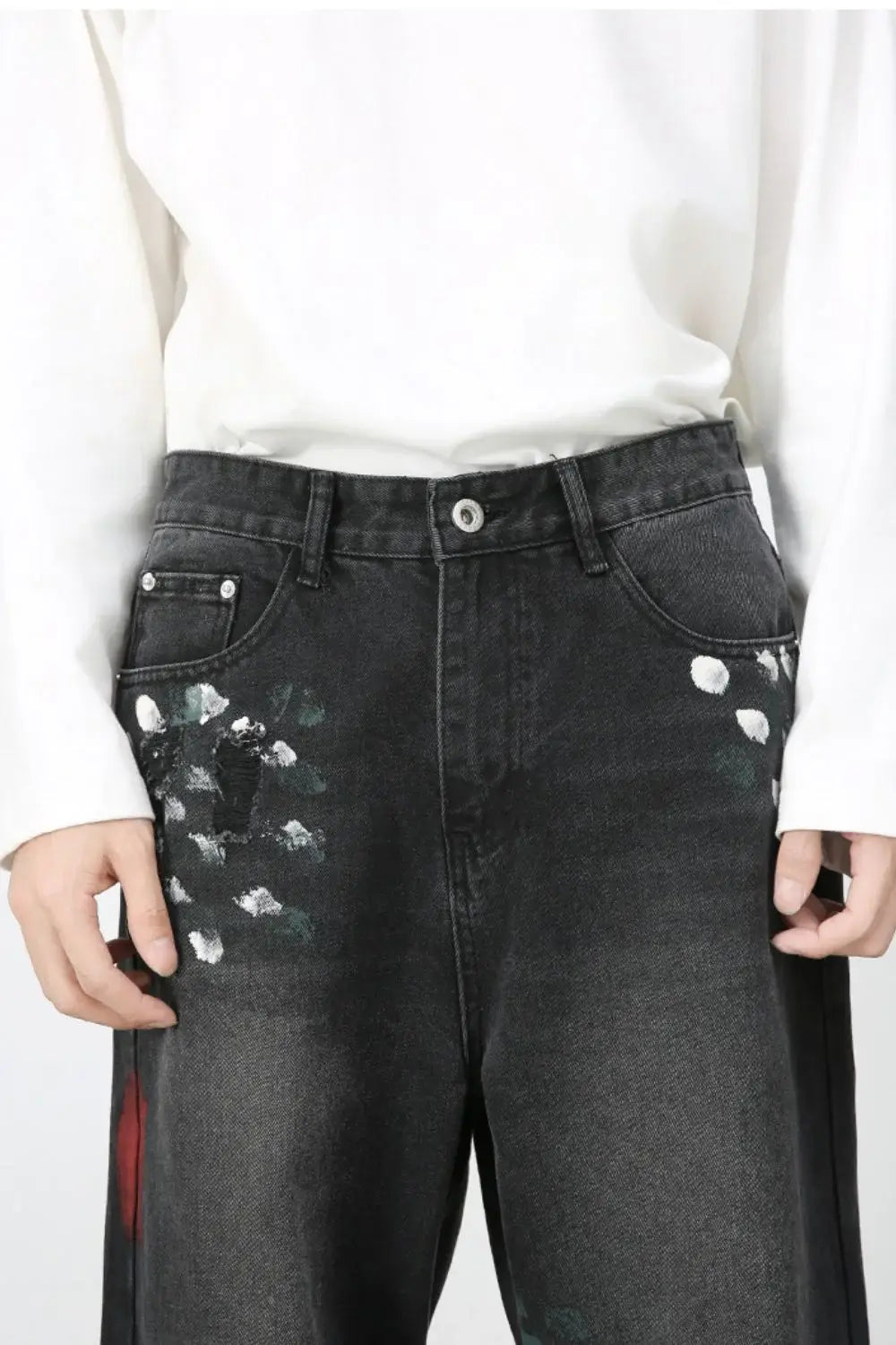 Men's Paint Loose Jeans - Trendsi - Flyclothing LLC
