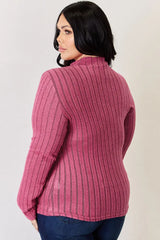 Basic Bae Full Size Ribbed Mock Neck Long Sleeve T-Shirt - ShopBasicbae - Flyclothing LLC