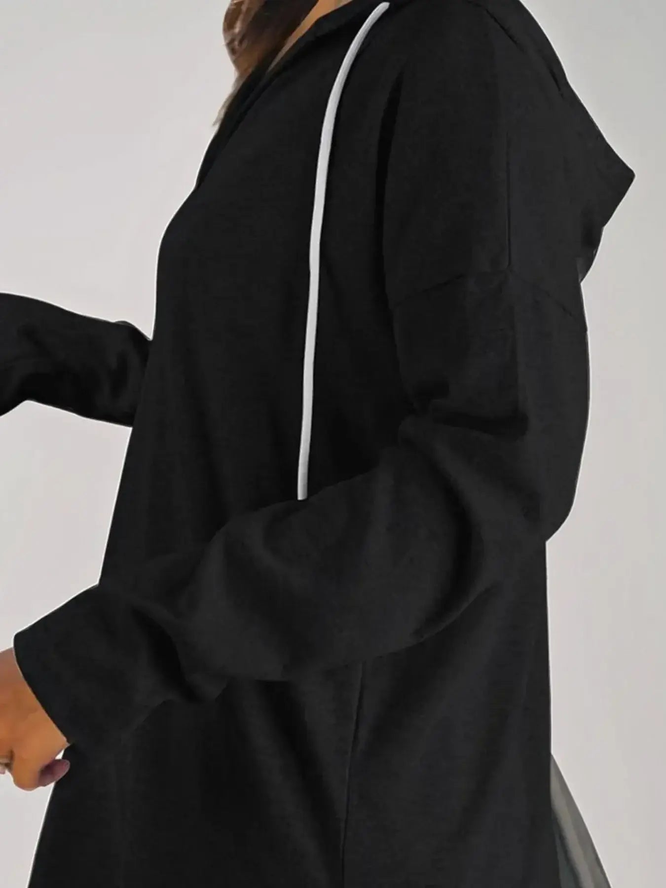 Full Size Drawstring Long Sleeve Hoodie Plus Size - Trendsi - Flyclothing LLC
