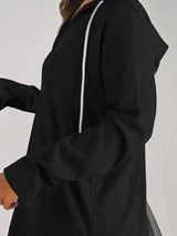 Full Size Drawstring Long Sleeve Hoodie Plus Size - Trendsi - Flyclothing LLC