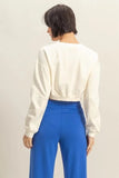 HYFVE Crew Neck Long Sleeve Crop Sweatshirt - Trendsi