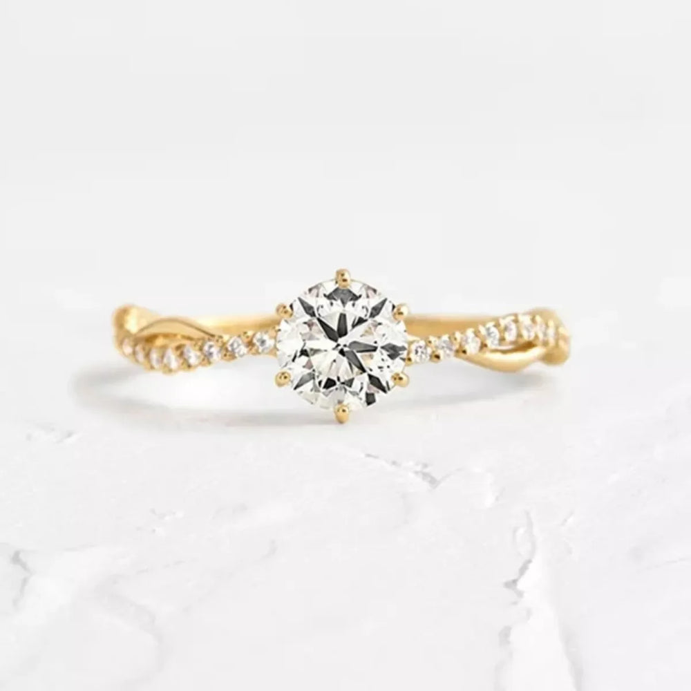925 Sterling Silver Zircon Ring - Trendsi - Flyclothing LLC