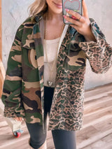 Camouflage Leopard Print Mixed Pattern Oversized Jacket - Trendsi - Flyclothing LLC