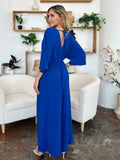 Double Take Full Size Surplice Wide Leg Jumpsuit with Pockets - Trendsi - Flyclothing LLC