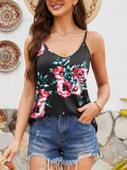 Printed V-Neck Cami - Trendsi