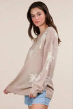 VERY J Palm Tree Graphic Oversized Knit Sweater - Trendsi - Flyclothing LLC