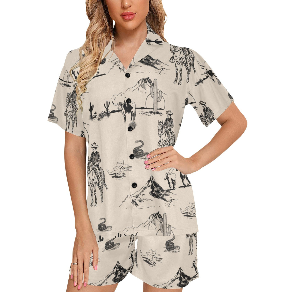 Baha Ranch Cowboy Ranch Women's Western Pajama Set