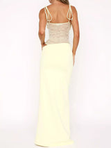 Lace Cutout Tie Shoulder Maxi Dress - Trendsi - Flyclothing LLC
