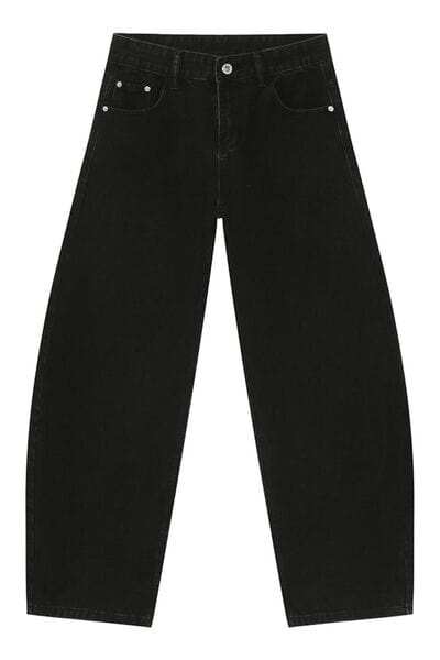 Wide Leg Jeans with Pockets - Trendsi - Flyclothing LLC