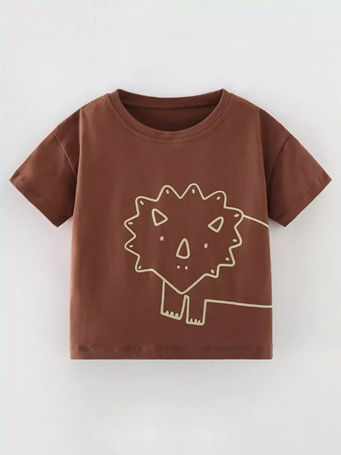 Children's Cartoon Lion Round Neck T-Shirt - Trendsi - Flyclothing LLC
