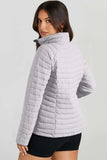 Turtleneck Zip Up Long Sleeve Jacket - Trendsi - Flyclothing LLC