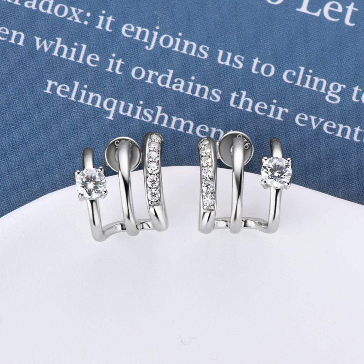 Moissanite 925 Sterling Silver Earrings - Trendsi - Flyclothing LLC