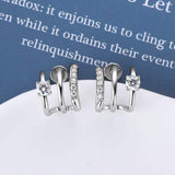 Moissanite 925 Sterling Silver Earrings - Trendsi - Flyclothing LLC