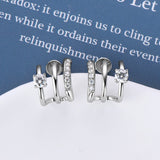 Moissanite 925 Sterling Silver Earrings Trendsi