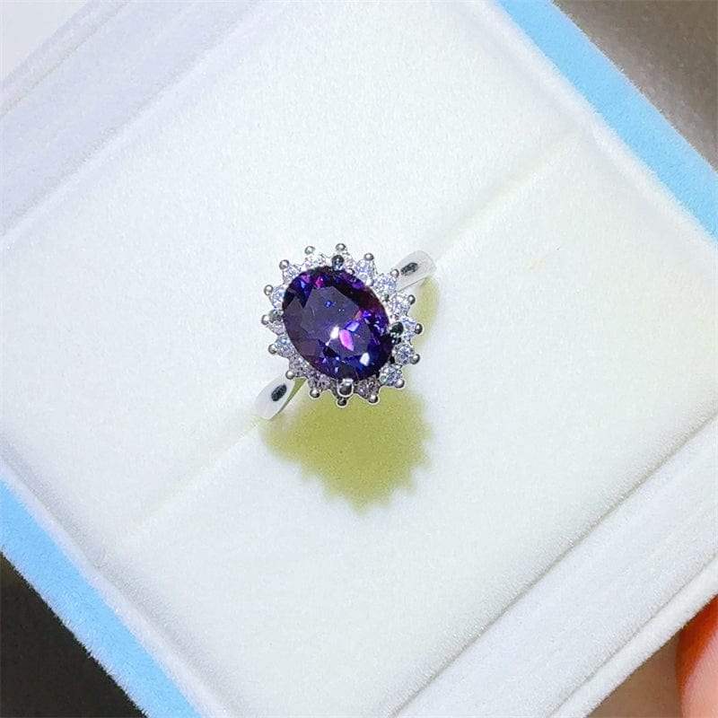 2 Carat 925 Sterling Silver Oval Moissanite Ring - Trendsi - Flyclothing LLC
