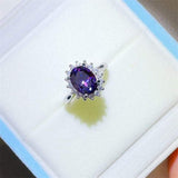 2 Carat 925 Sterling Silver Oval Moissanite Ring - Trendsi - Flyclothing LLC