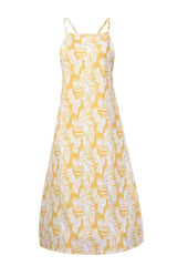 Slit Crisscross Printed Sleeveless Cami Dress - Trendsi - Flyclothing LLC
