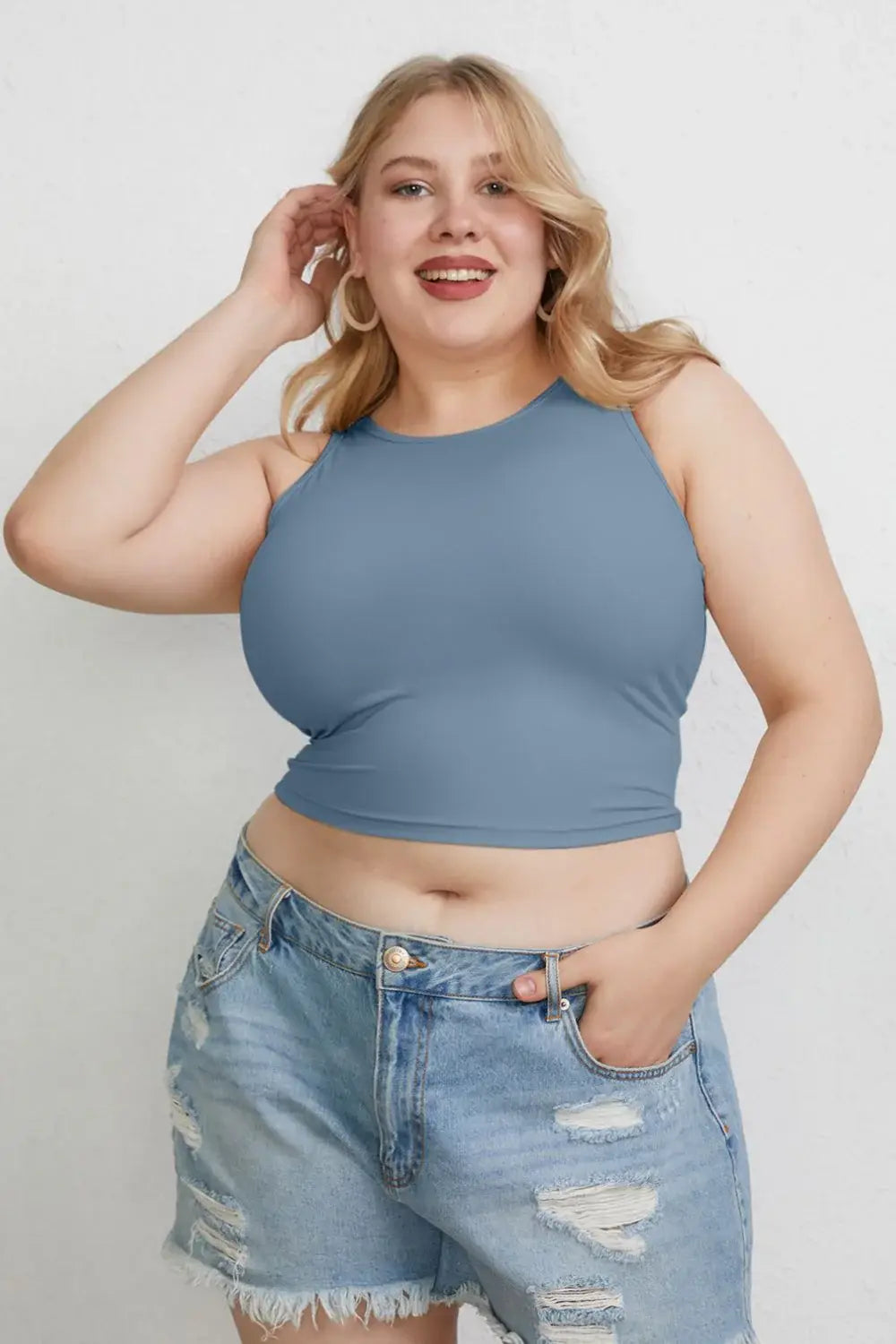Basic Bae Full Size Round Neck Slim Tank - ShopBasicbae - Flyclothing LLC