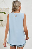 Ruched Round Neck Tank - Trendsi