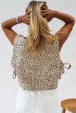 Leopard Print Tie-Side Tank Top - Trendsi - Flyclothing LLC