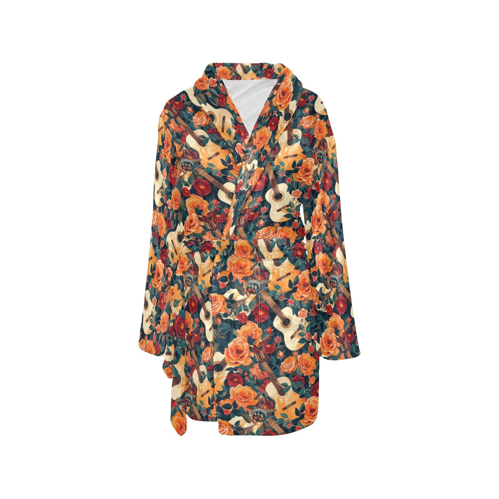 Baha Ranch Colores De Mexico Roses & Guitars Robe