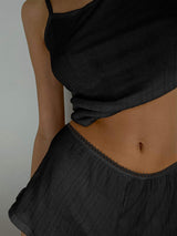 Square Neck Cami and Shorts Set - Trendsi - Flyclothing LLC