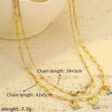 18K Gold-Plated Double-Layered Necklace - Trendsi - Flyclothing LLC