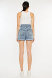 Kancan Ultra High Rise Paperbag Denim Shorts - Trendsi