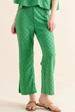 And The Why Brushed Texture Checker Board Pattern Casual Pants - Trendsi