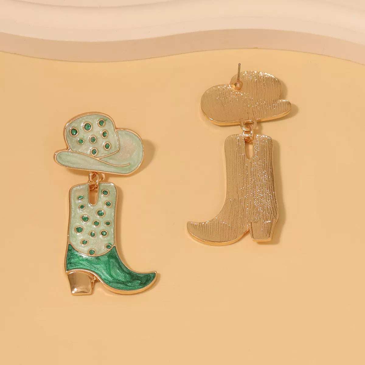 Cowgirl Boot and Hat Dangle Earrings - Trendsi - Flyclothing LLC