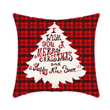 Merry Christmas Cushion Cover 45cm Elk Santa Claus Short Plush Sofa Pillow Cover Home Decor Pillowcase Christmas Decoration - My Store - Flyclothing LLC