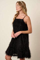 Mittoshop Feather Ruffle Hem Mini Cami Dress - Trendsi - Flyclothing LLC
