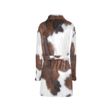 Baha Ranch Cowhide Print Women's Western Bath Robe