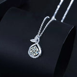 1 Carat Moissanite Pendant Necklace - Trendsi - Flyclothing LLC