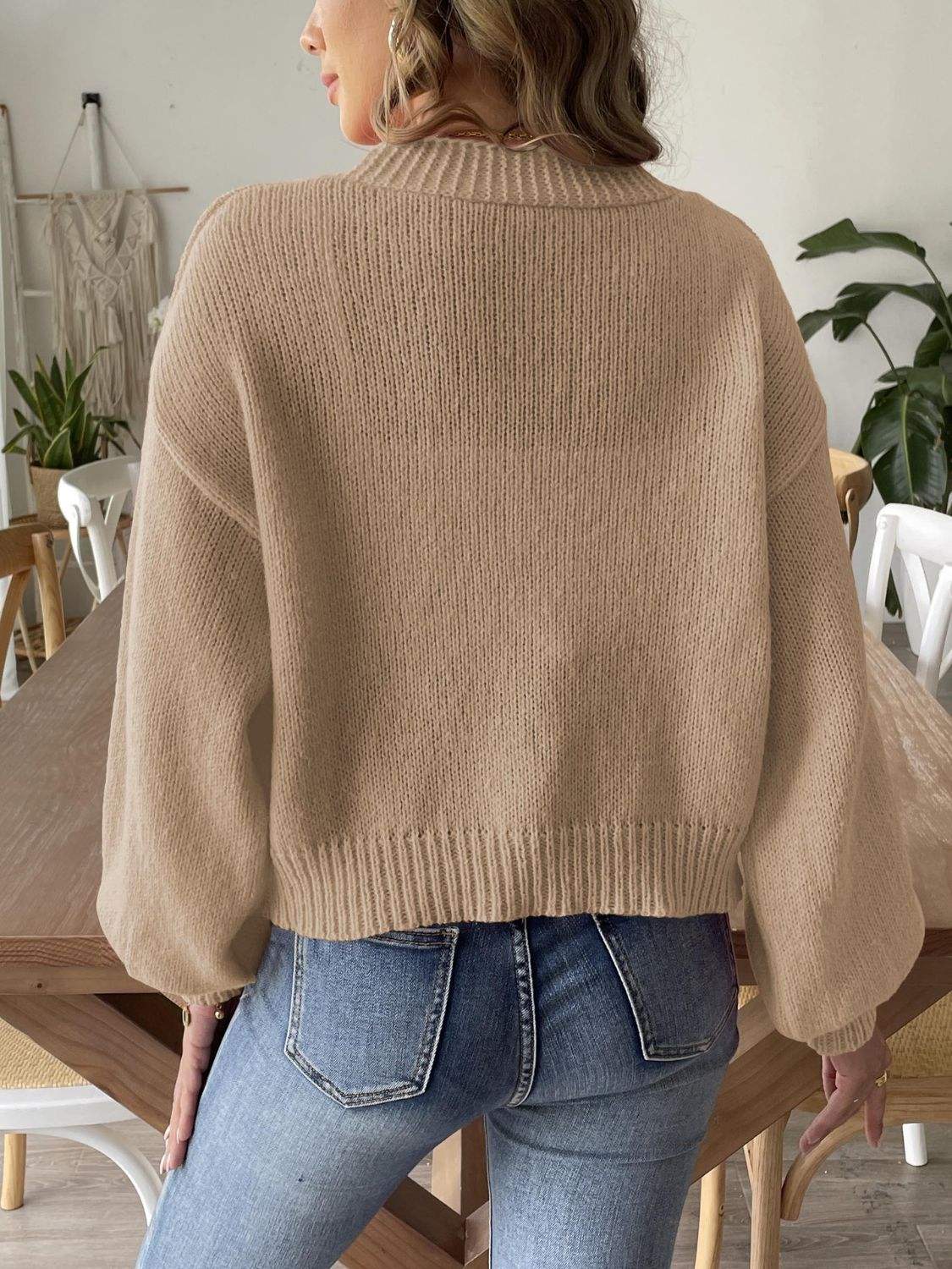 Pearl Open Front Long Sleeve Cardigan - Trendsi - Flyclothing LLC