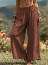 Full Size Bohemian Wide-Leg Pants Plus Size - Trendsi - Flyclothing LLC