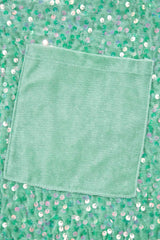 Layered Sequin V-Neck Half Sleeve Top - Trendsi - Flyclothing LLC