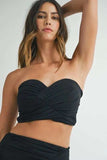 MABLE Ruched Tube Crop Top and Skirt Set - Trendsi - Flyclothing LLC