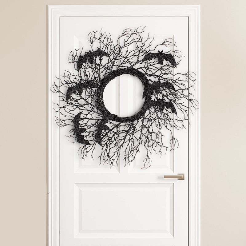 Halloween Simulation Decoration Wreath Black - My Store - Flyclothing LLC