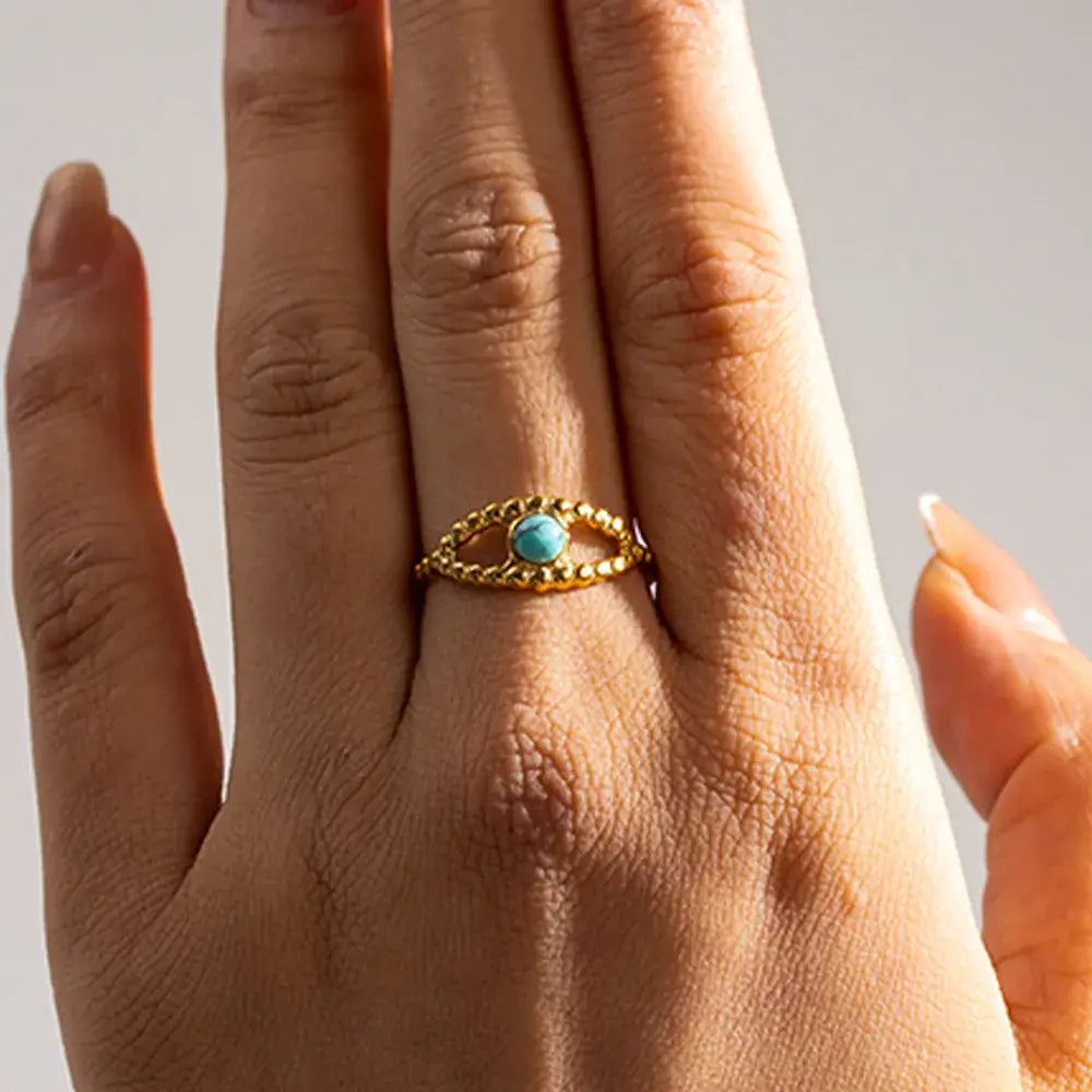 Turquoise Eye Design Ring - Trendsi - Flyclothing LLC