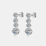 4 Carat Moissanite 925 Sterling Silver Earrings - Trendsi