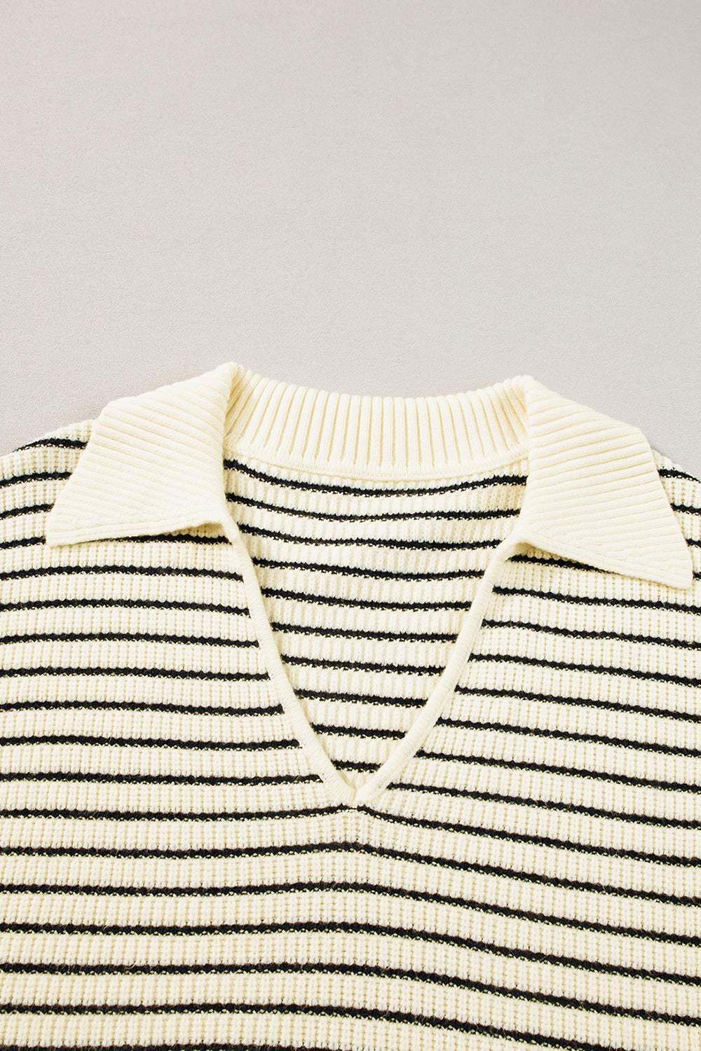 Striped Collared Neck Tank - Trendsi - Flyclothing LLC