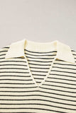 Striped Collared Neck Tank - Trendsi - Flyclothing LLC