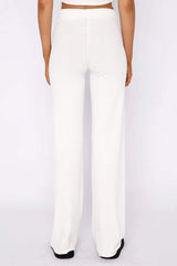 Round Neck Short Sleeve Top and Pants Set - Trendsi - Flyclothing LLC