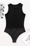 Round Neck Sleeveless Bodysuit - Trendsi - Flyclothing LLC