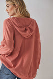 Exposed Seam Drawstring Long Sleeve Hoodie - Trendsi - Flyclothing LLC