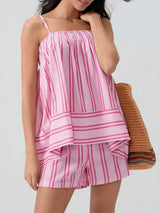 Smocked Square Neck Cami and Shorts Set - Trendsi - Flyclothing LLC