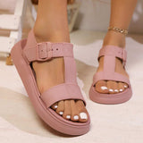 Open Toe Platform Sandals - Trendsi - Flyclothing LLC