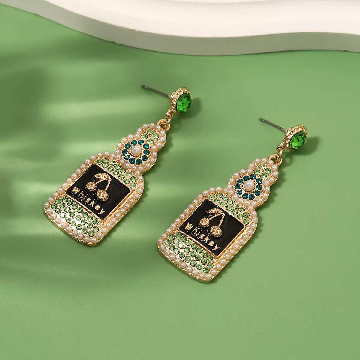 Whiskey Bottle Dangle Earrings - Trendsi - Flyclothing LLC