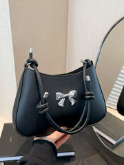 Bow PU Leather Knotted Strap Handbag - Trendsi